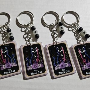 The Black Cat Tarot Keychain